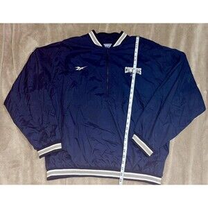 Vintage NFL Pro Line Reebok Dallas Cowboys Pullover Windbreaker Mens XL Blue